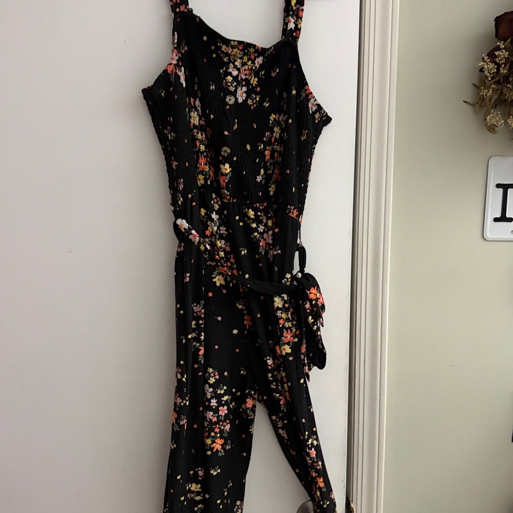 Floral Black romper